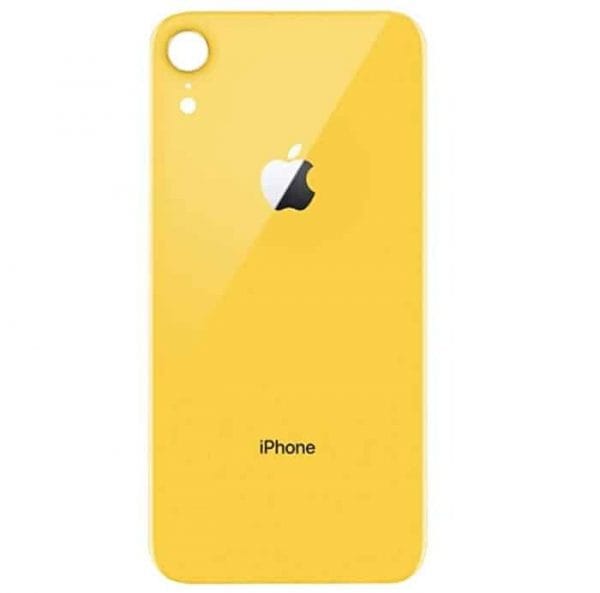 Apple iPhone XR Back Glass Rear Glass Back Cover Replacement - Yellow