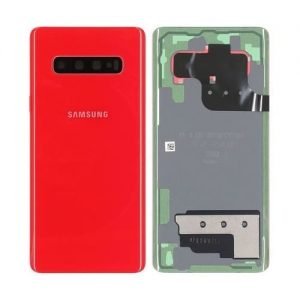 Samsung Galaxy S10 Back Panel Glass Door Battery Cover Replacement in India Chennai - Cardinal Red