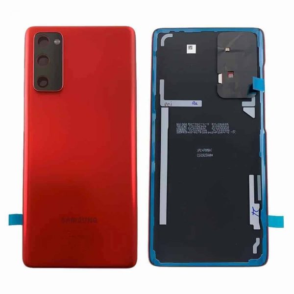 Samsung Galaxy S20 FE Back Panel Glass Door Battery Cover Replacement in India Chennai - Cloud Red