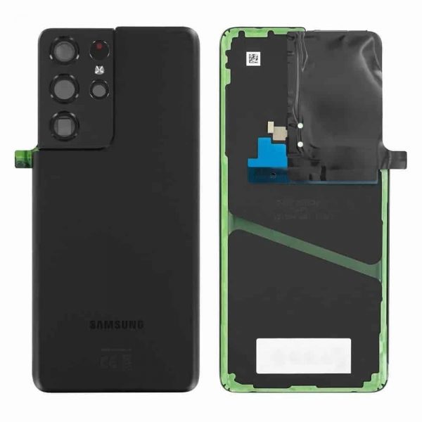 Samsung Galaxy S21 Ultra 5G Back Panel Glass Door Battery Cover Replacement in India Chennai - Phantom Black