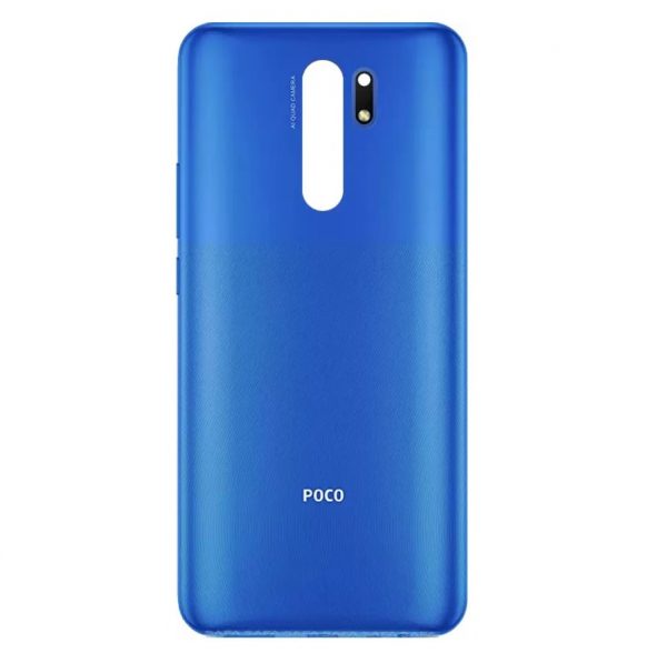 Original Poco M2 Back Panel Glass Door Battery Cover Replacement in India Chennai - Blue