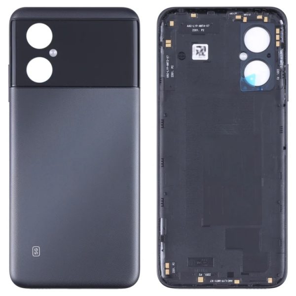 Original Poco M4 5G Back Panel Glass Door Battery Cover Replacement in India Chennai - Power Black