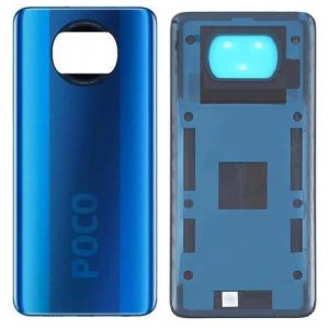 Original Poco X3 Back Panel Glass Door Battery Cover Replacement in India Chennai - Cobalt Blue