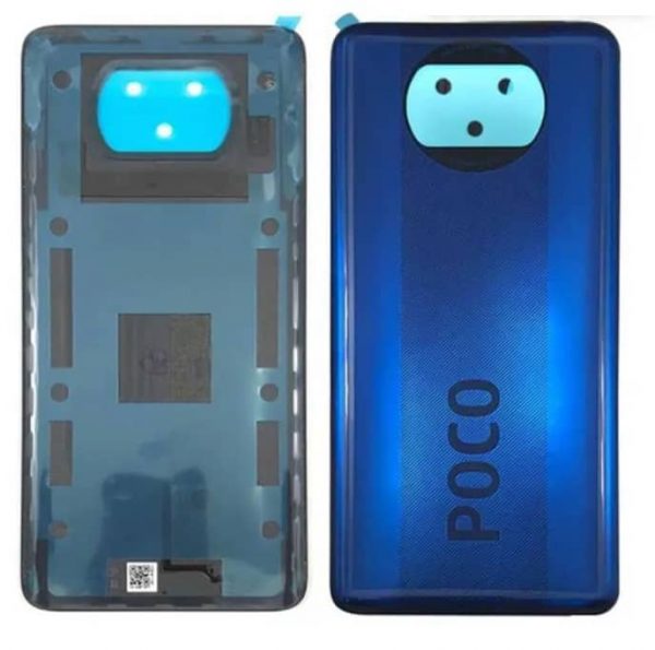 Original Poco X3 Pro Back Panel Glass Door Battery Cover Replacement in India Chennai - Frost Blue