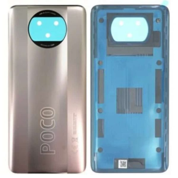 Original Poco X3 Pro Back Panel Glass Door Battery Cover Replacement in India Chennai - Metal Bronze